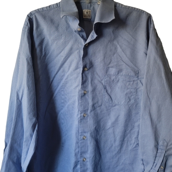 Peter Millar checkerboard   long sleeve button up size larg - Picture 2 of 7